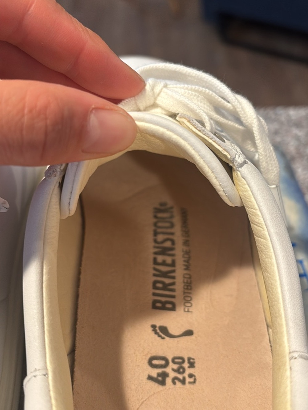Birkenstock Bend Low Natural Leather White Sneakers NWOT Size 40 ( narrow fit) - Picture 6 of 6